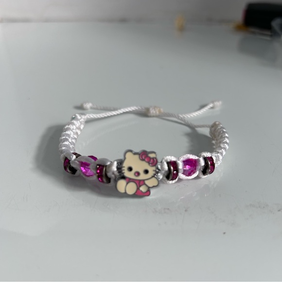 Hello Kitty bracelet 5”- 10” circumference handmade - Picture 3 of 6